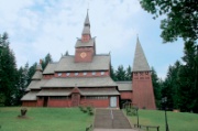 Gustav-Adolf-Stabkirche im norwegischen Baustil